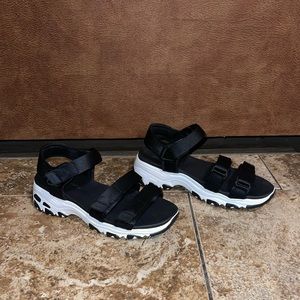 Skechers Women’s D’Lites Wedge Velcro Strap Sandal